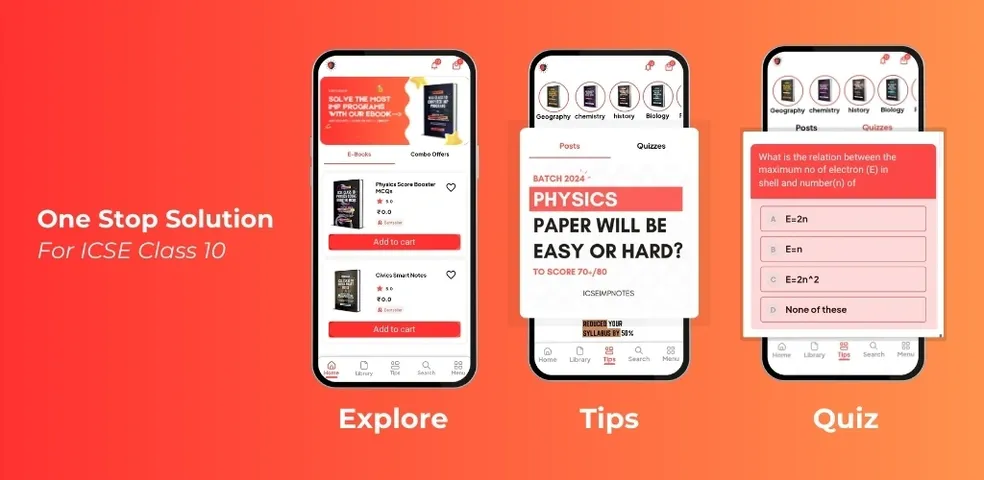 ICSE IMP Notes learning platform web and mobile app